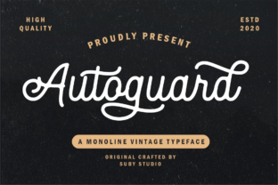 Autoguard Font for Retro Web Design