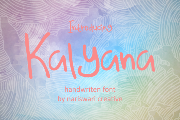 Kalyana: A Script Handwritten Font for Web Design