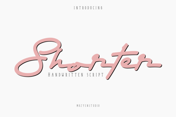 Shorter: A Modern Script Typeface for Web Design